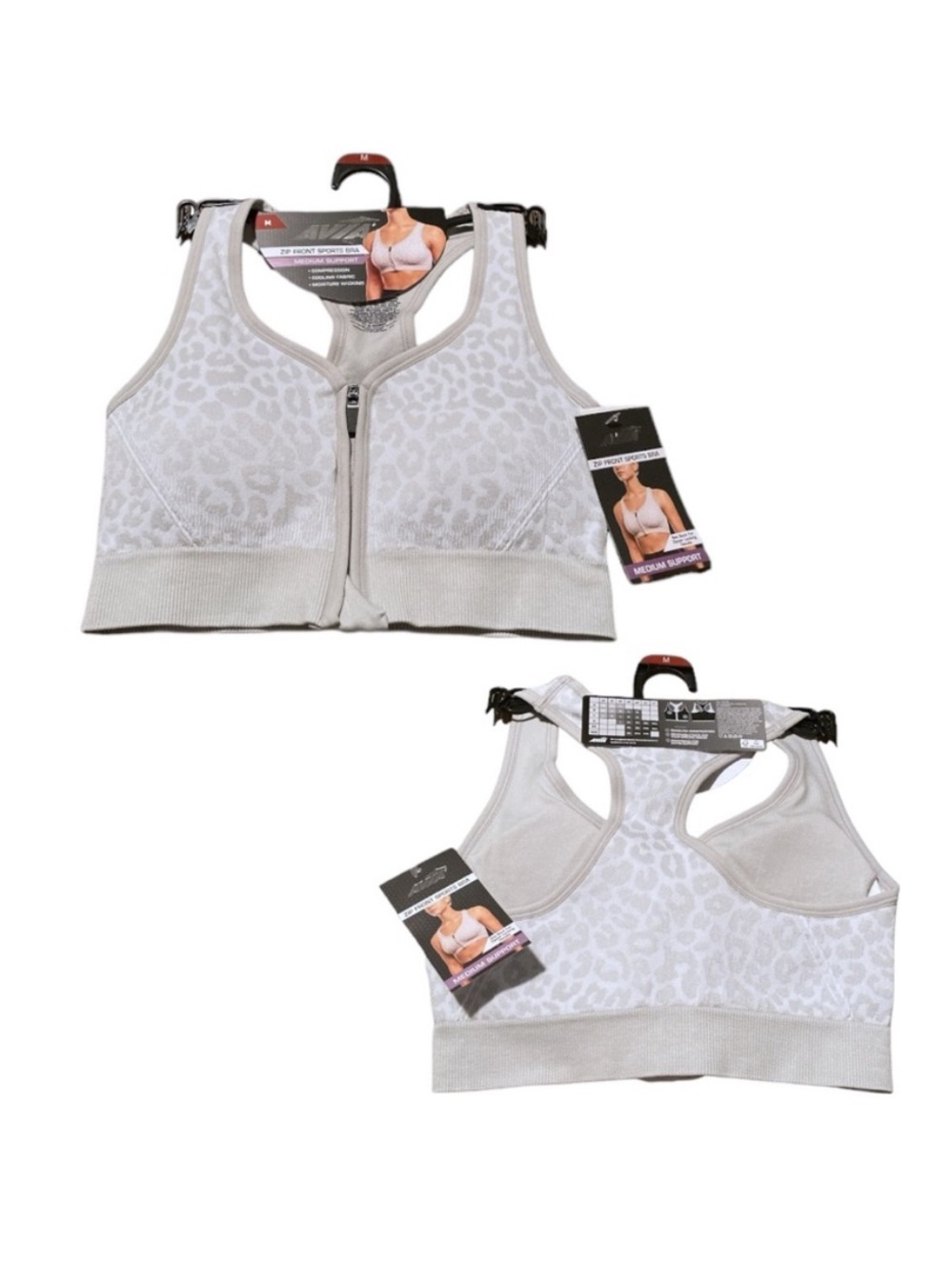 Avia Seamless Zip Front Sports Bra